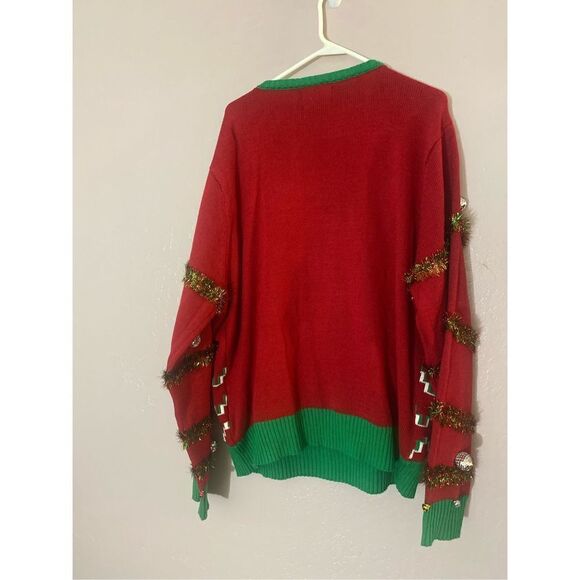 Spencer’s Men’s Light-Up Santa I Know Him Ugly Christmas Sweater Sz 2XL - Picture 2 of 6